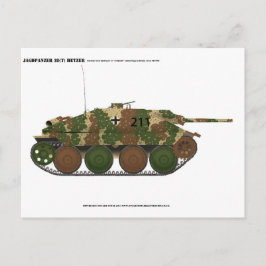 Postal Jagdpanzer 38(t) Hetzer en camuflaje "emboscada"
