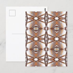 Postal Jagged Edge Concentric Tierra Tono Ombre Arte