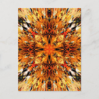 Postal Jagged Naranja Mandala