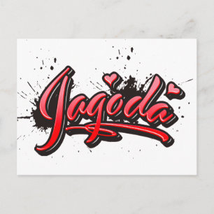 Postal Jagoda Heart Splash Graffiti Postkarte