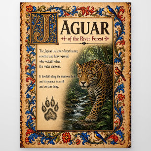 Postal Jaguar, Arte de Bestiario Medieval