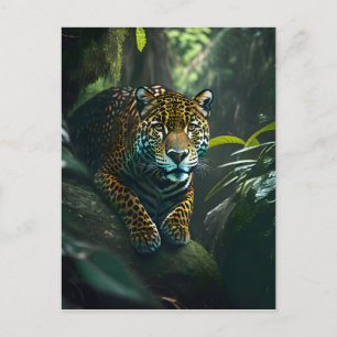 Postal Jaguar en la jungla
