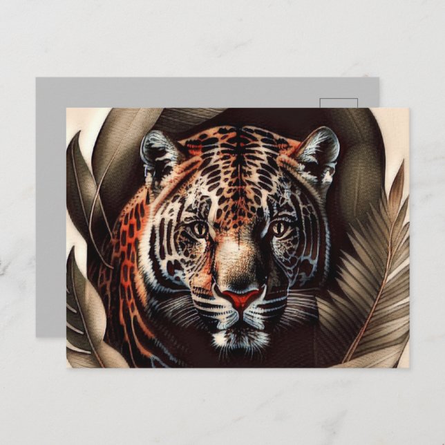 Postal Jaguar Majestuoso - Rey De La Selva (Anverso / Reverso)