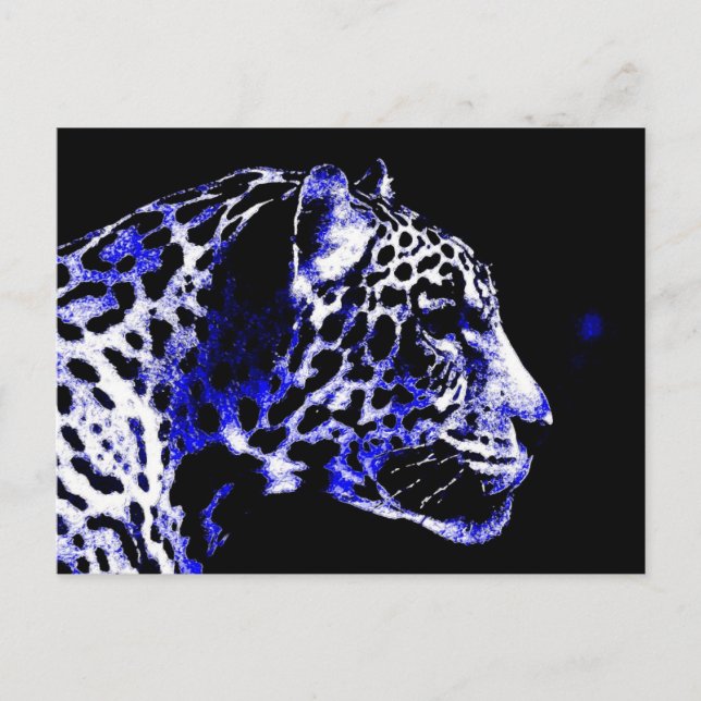Postal Jaguar nocturno (Anverso)