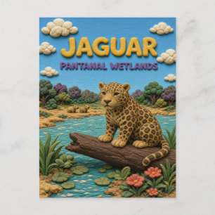 Postal Jaguar Pantanal Humedales Modern KlayKoo