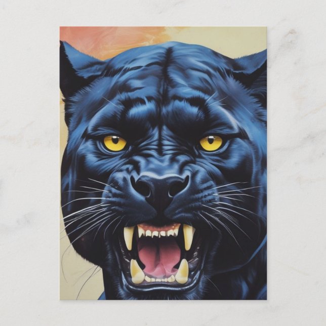 Postal Jaguar - Pantera negra (Anverso)