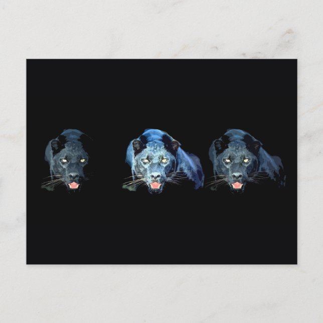 Postal Jaguar - Pantera negra (Anverso)