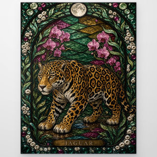Postal Jaguar Selva Río Illumina Vidrio Emplomado