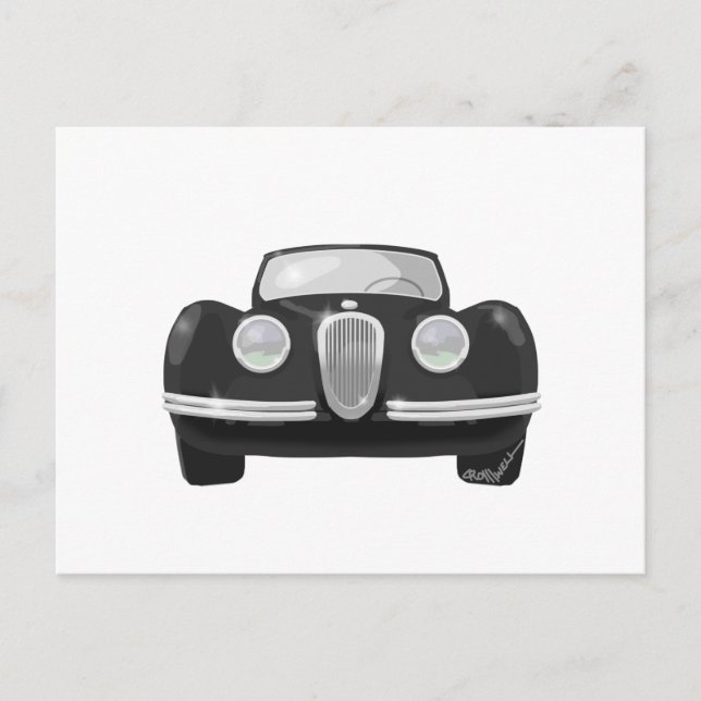 Postal Jaguar XK120 1950 (Anverso)