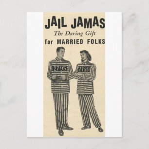 Postal Jail Jamas - el regalo atrevido para casados
