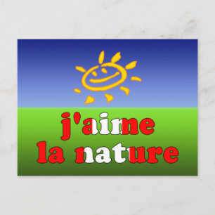 Postal J'aime La Naturaleza amo la Naturaleza en Canadá
