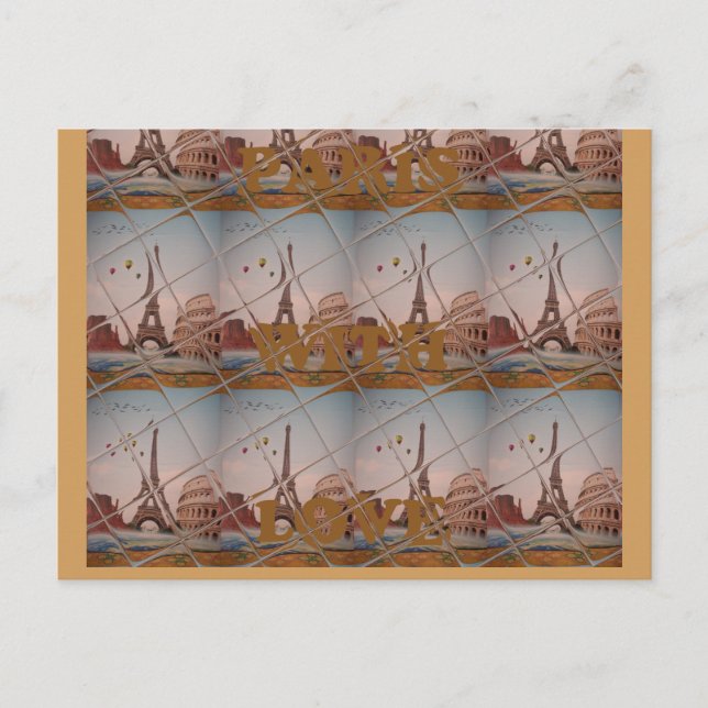 Postal J'aime Paris ( I Love Paris ) (Anverso)
