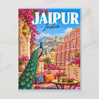 Postal Jaipur India Colorful Travel