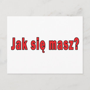Postal ¿jak sie masz? - Cómo estás