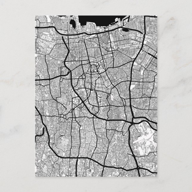 Postal Jakarta Indonesia Map (Anverso)