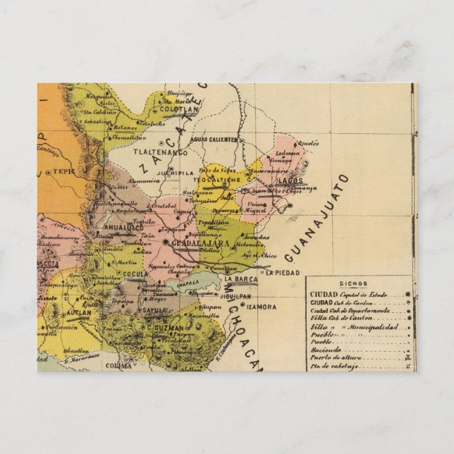 Postal Jalisco, México (Anverso)