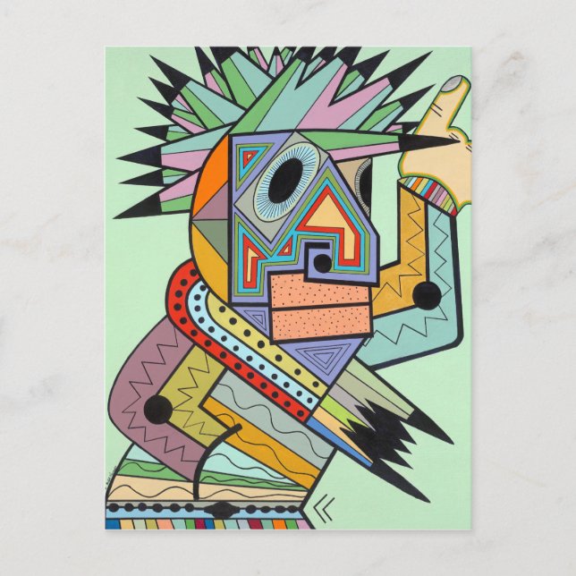 Postal "Jam in Brooklyn" por Ruchell Alexander (Anverso)