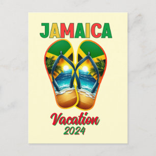 Postal Jamaica 2024 vacaciones de chanclas en la playa tr