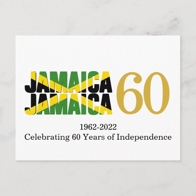 Postal JAMAICA 60º Aniversario de Independencia (Anverso)