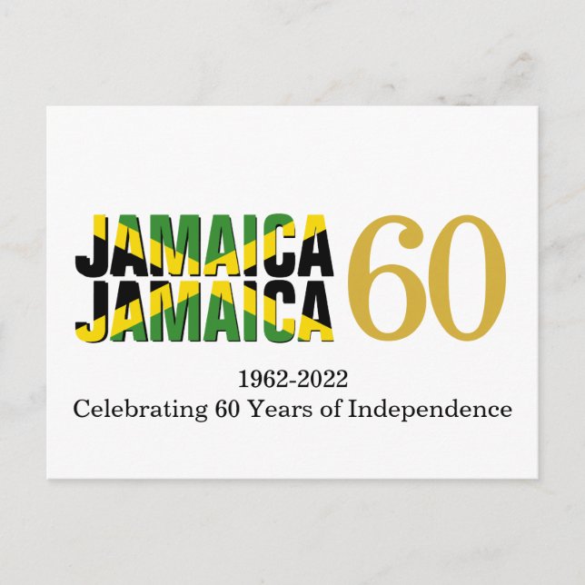 Postal JAMAICA 60 Aniversario de la Independencia (Anverso)