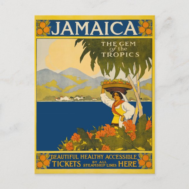 Postal Jamaica: La joya de los viajes tropicales (Anverso)