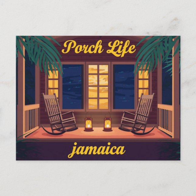 Postal Jamaica Porch life evening  (Anverso)