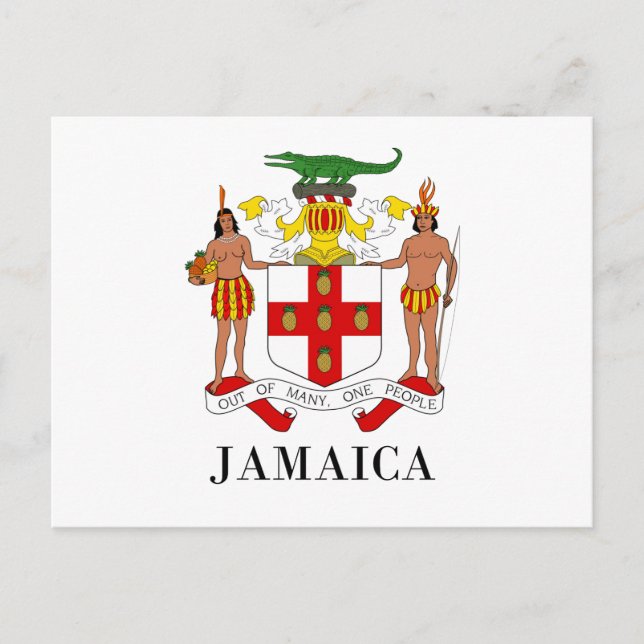 Postal JAMAICA - símbolo/escudo de armas/bandera/colores/ (Anverso)