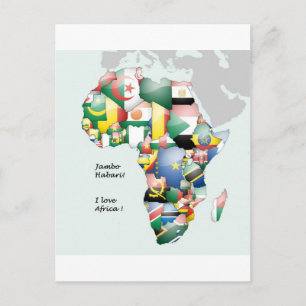 Postal ¡Jambo Habari África! Amo África