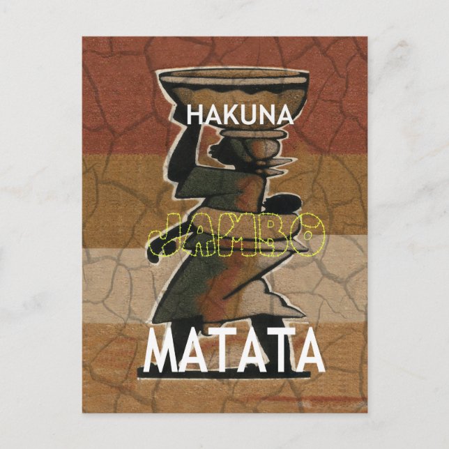 Postal Jambo Habari Hakuna Matata. (Anverso)