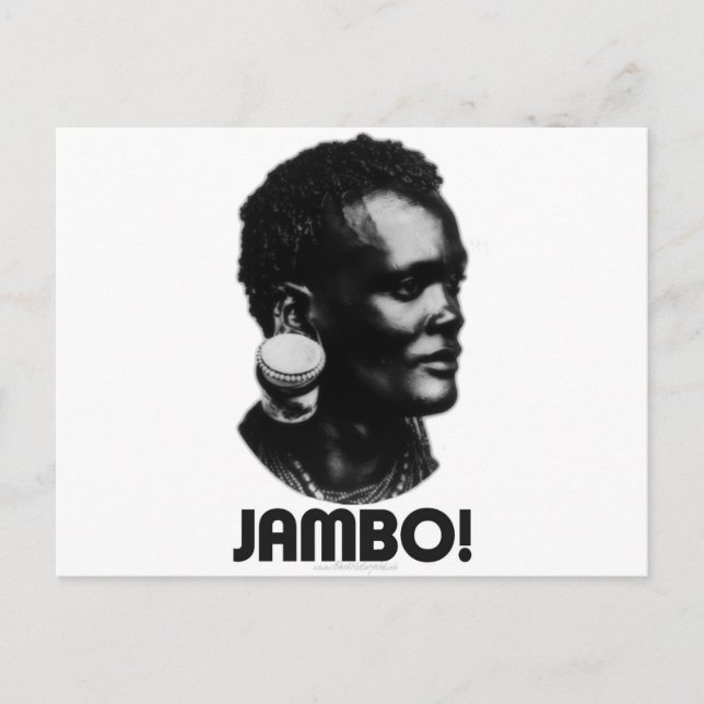 Postal ¡JAMBO! Saludo del suajili (Anverso)
