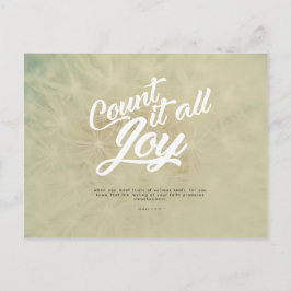 Postal James 1:2-3 - Cuente toda la alegría