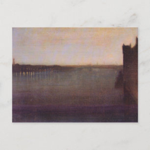 Postal James Abbot McNeill Whistler - Nocturne en gris y