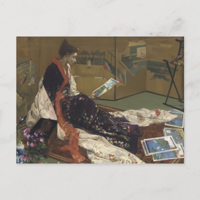 Postal James Abbott McNeill Whistler - Caprice in Purple (Anverso)