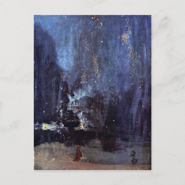 Postal James Abbott McNeill Whistler - Noche en negro y (Anverso)