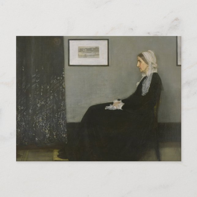 Postal James Abbott Whistler - Madre de un silbador (Anverso)