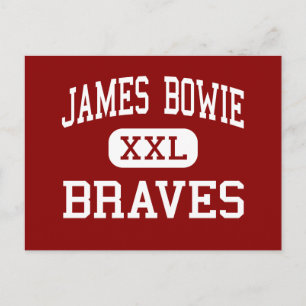 Postal James Bowie - Braves - Medio - Amarillo Texas