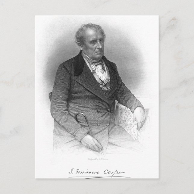 Postal James Fenimore Cooper (Anverso)