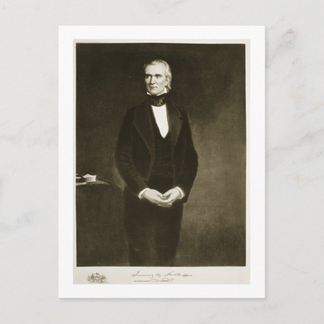 Postal James K. Polk (1795-1849), undécimo presidente de  (Anverso)