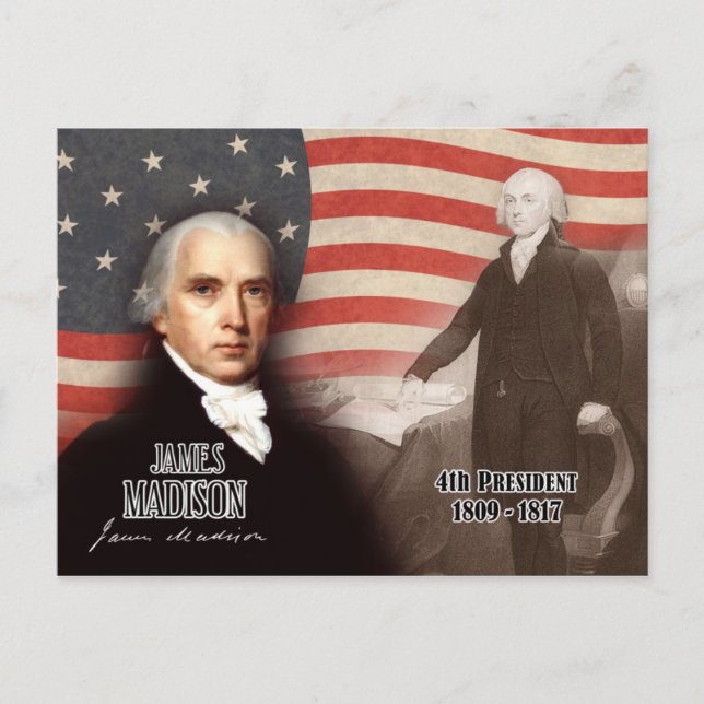 Postal James Madison - 4º Presidente de EE. UU. (Anverso)