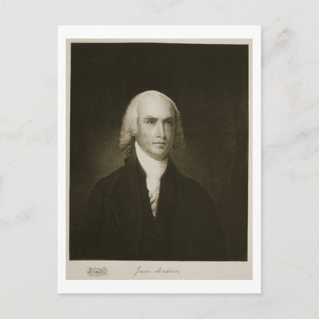 Postal James Madison, cuarto presidente de los Estados Un (Anverso)