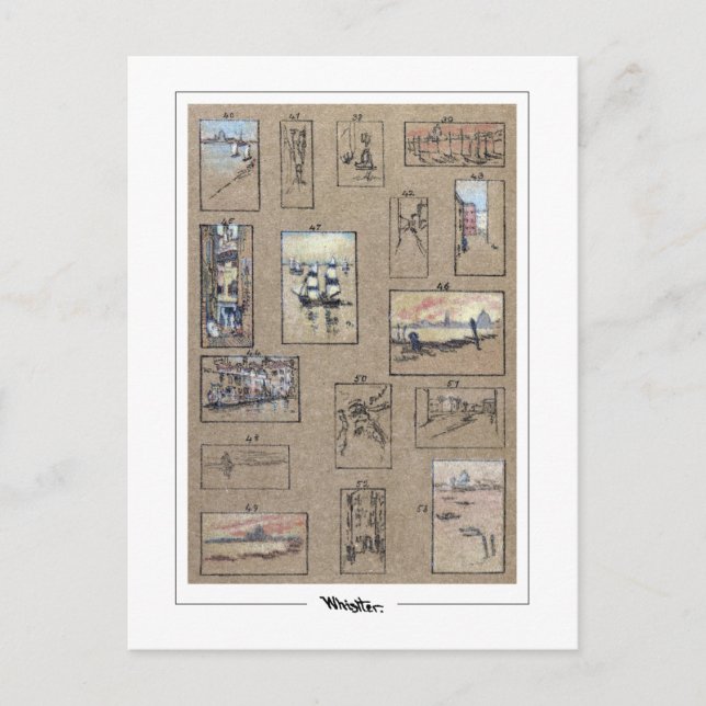 Postal James McNeill Whistler #339-2 - Bella Artes Postca (Anverso)