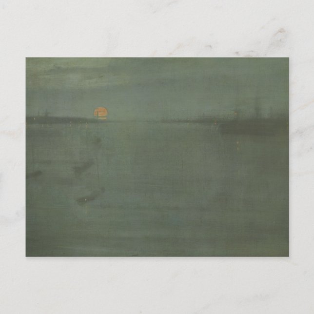 Postal James McNeill Whistler - Nocturne - Azul y Oro (Anverso)