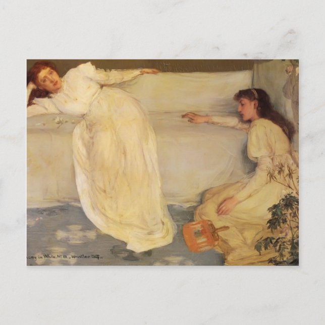 Postal James McNeill Whistler - Sinfonía en Blanco, Nº 3 (Anverso)