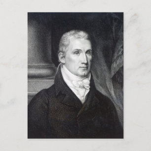 Postal James Monroe, grabado por Thomas Gimbrede