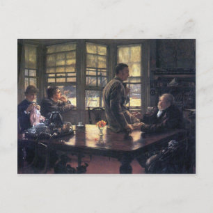 Postal James Tissot - El hijo pródigo en la vida moderna-