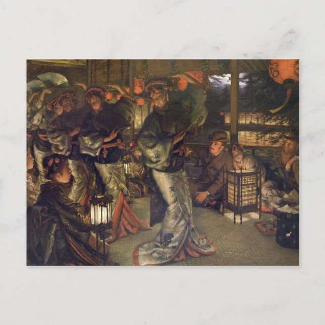 Postal James Tissot | El hijo pródigo en tierra extranjer (Anverso)