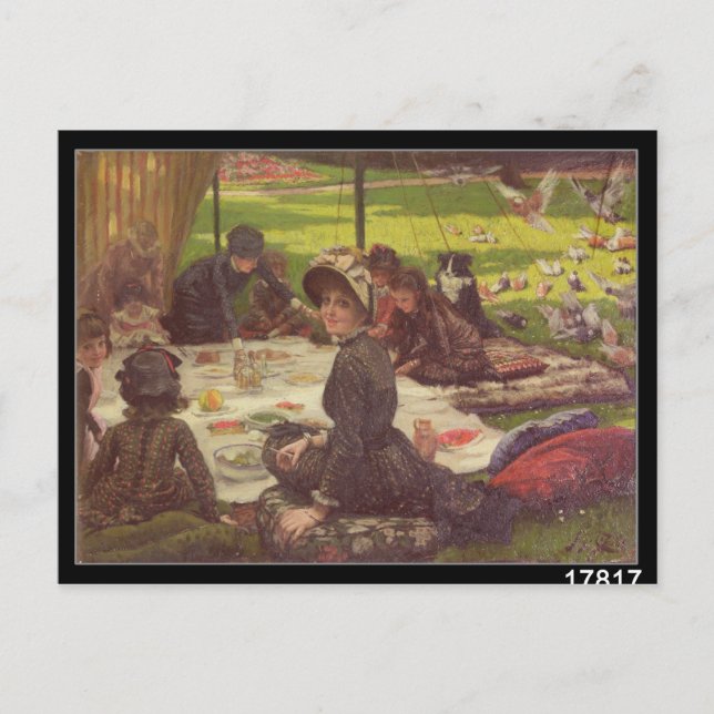 Postal James Tissot | El picnic , c.1881-2 (Anverso)