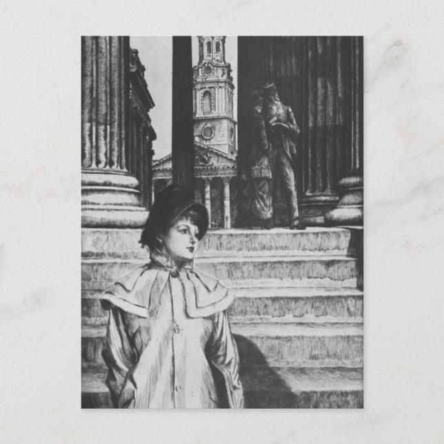 Postal James Tissot: Portico de la Galería Nacional de Lo (Anverso)