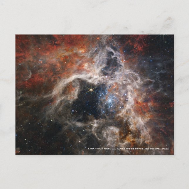 Postal James Webb Tarantula Nebula Hi-Res Imagen 2022 (Anverso)
