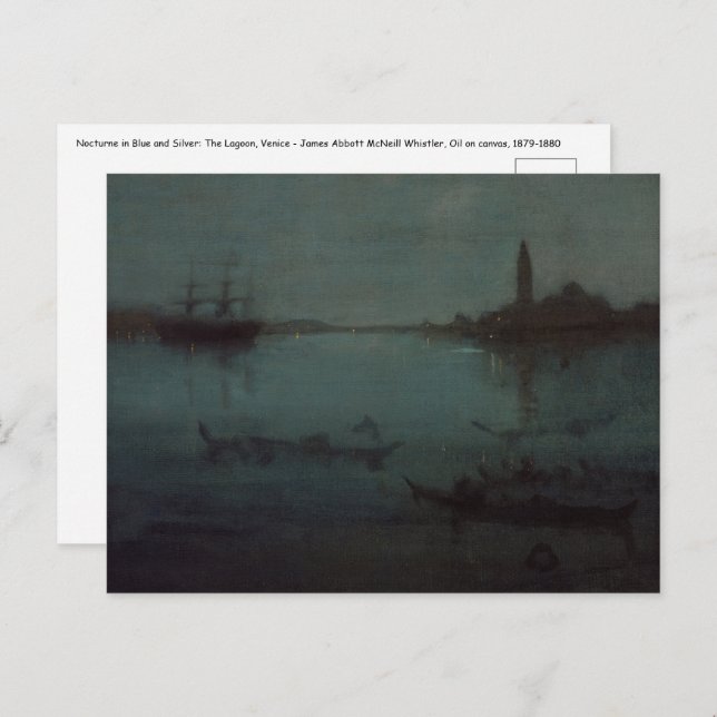 Postal James Whistler - Nocturne: La laguna, Venecia (Anverso / Reverso)